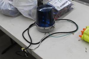 lot 1021 image: Edwards Signaling Adaptabeacon Blue Flashing Light