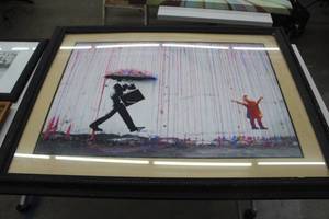 lot 1048 image: Walking On Air , FramedSingle MatteGlass