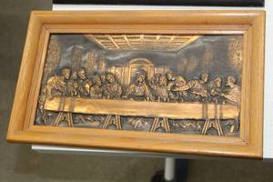 lot 1050 image: The Last Supper Copper Wall Art