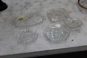 lot 1102 image: Lot of (5) Glass Serving Dishes