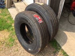 lot 83 image: New Pair Power King Navitrac N116HD Special Trailer Tires
