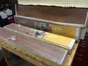 lot 107 image: 3 12 Boxes Pergo Presto Colby Walnut Wood Flooring