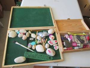Rock painting accessories and rocks...