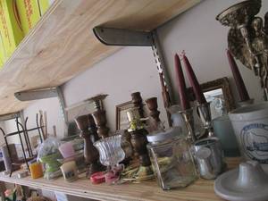 Large lot of candles and candle hol...