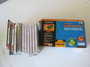 13 CDs and 10100 LAN card...