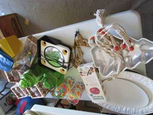 Contents of table including jars, s...