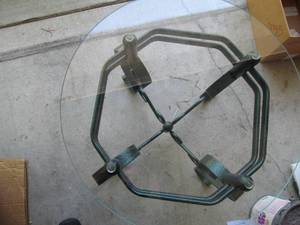 24 round glass table top 21 tall ...