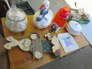 Cookie jars, jar full of bangle bra...