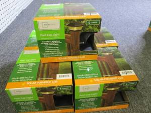 lot 10 image: 5 new mainstays solar powered LED p...