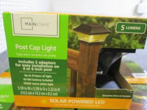 lot 13 image: 5 new mainstays solar powered LED p...