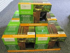 lot 15 image: 5 new mainstays solar powered LED p...