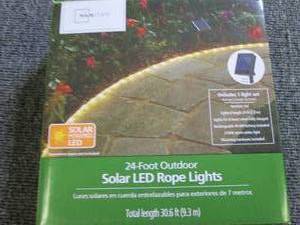lot 39 image: 24 foot solar led rope lights ...