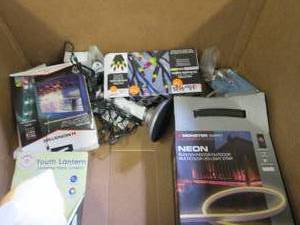 lot 62 image: box of lights and light products pl...