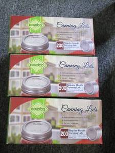 lot 77 image: 3 packs of 200 regular mouth cannin...