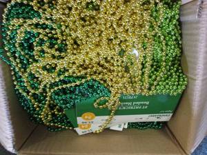 lot 78 image: box of st patricks day beaded neckl...