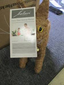 lot 85 image: box of 5 coco fiber animal planters...