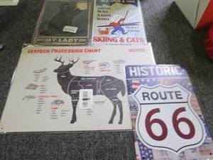 lot 105 image: 4 metal signs ...