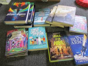 lot 125 image: box of 15 new kids books ...