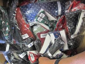 lot 144 image: box of a mixture of 100 new ties an...