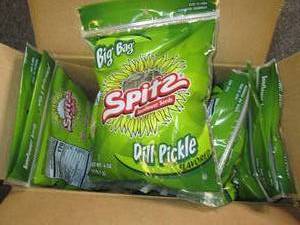 lot 180 image: 10 6oz bags of spitz dill pickle s...