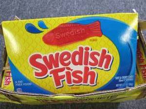 lot 201 image: 123.1oz packages of swedish fish b...