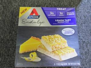 lot 251 image: 6 boxes of Atkins Lemon Tart Desser...