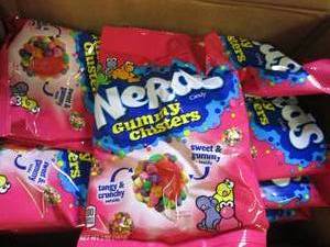 lot 259 image: 125oz packs of nerds gummy cluster...
