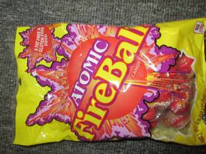 lot 289 image: 85.5 oz bags of atomic fireballs b...