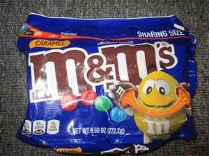 lot 293 image: 89.60 oz bags of caramel M&Ms best...