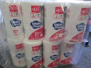 lot 365 image: 8 6 packs of giant roll white clou...