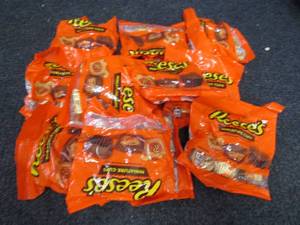 12- 2.4 oz Bags Reeses Miniatures...