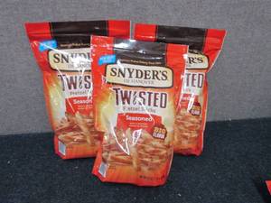 3- 22 oz Bags Snyders Seasoned Twi...