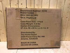 2-Pack Steel Pegboard Set in Black (24 in. W x 16 in. H) for Regular Duty Welded Steel Garage Storage System by Husky  Customer Returns See Pictures