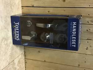 Cordoba Double Cylinder Satin Nickel Door Handleset by TOLEDO Customer Returns See Pictures