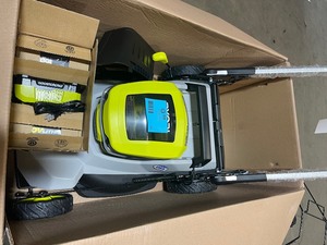 RYOBI 40V HP Brushless 21 in. Cordless Battery Walk Behind Self-Propelled Lawn Mower with (2) 6.0 Ah Batteries and Charger Open box not used