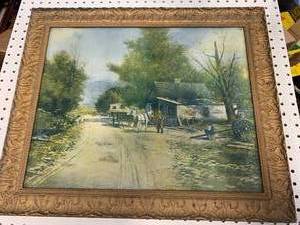 VINTAGE FRAMED ARTWORK 20X24