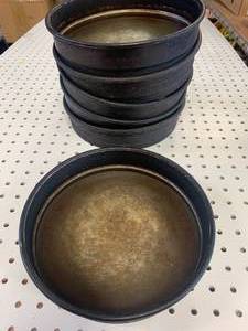 LOT OF SIX COMMERCIAL PIZZA PASTA PANS 9 INCH