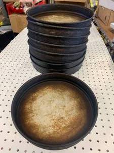 LOT OF EIGHT COMMERCIAL PIZZA PASTA PANS, 12 INCH