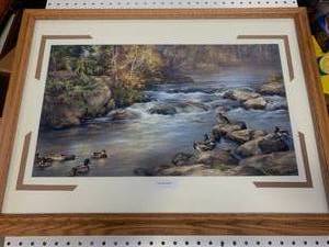 FRAMED ARTWORK FALL HANG OUT 23 X 31