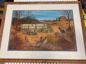 1980 PHEASANT ARTWORK 25 X 33