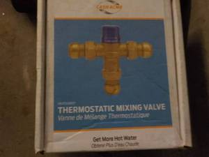 lot 186 image: Thermostatic Mixing Value and Steel...