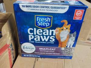 lot 337 image: 1- 22.5 Boxes Fresh Step Clean Paws...