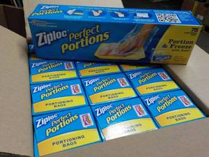 lot 368 image: Case of 12 Boxes - 75 bags each Zip...