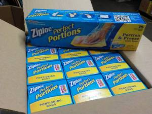 lot 371 image: Case of 12 Boxes - 75 bags each Zip...