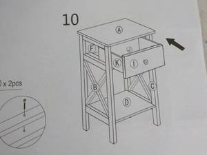 lot 385 image: White Nite Stand - needs assembly, ...