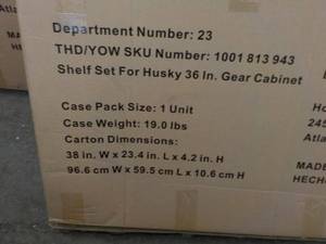 lot 417 image: Case of 2 Metal Shelves for Husky G...