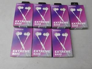 lot 262 image: 7 Sets Magnavox Extreme Bass Ear Bu...