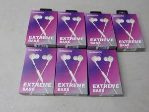 lot 263 image: 7 Sets Magnavox Extreme Bass Ear Bu...