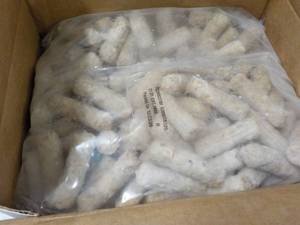 lot 520 image: 12 lb. Box Frozen Cooked Pork Sausa...