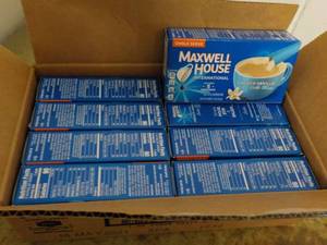 lot 544 image: Case of 8 Boxes Maxwell House Frenc...